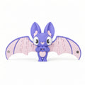 Cute Purple Bat Keychain 3D Printed – Kawaii Heart Hands Articulated Pink Wings – Halloween Bag Charm Desk Decor Collectible Gift PLA