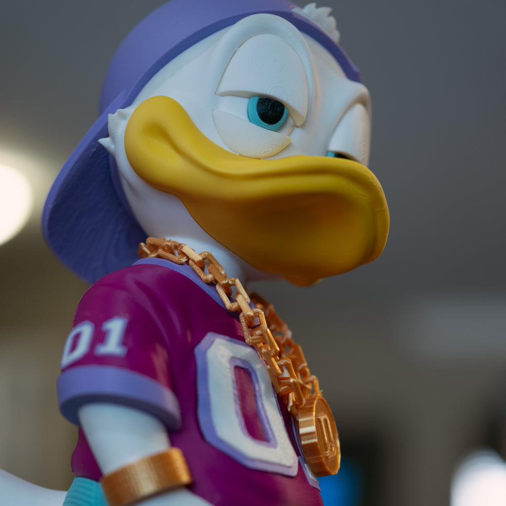 Bling Donald Duck Figure - Hip Hop Streetwear Collectible Statue 3D Printed
