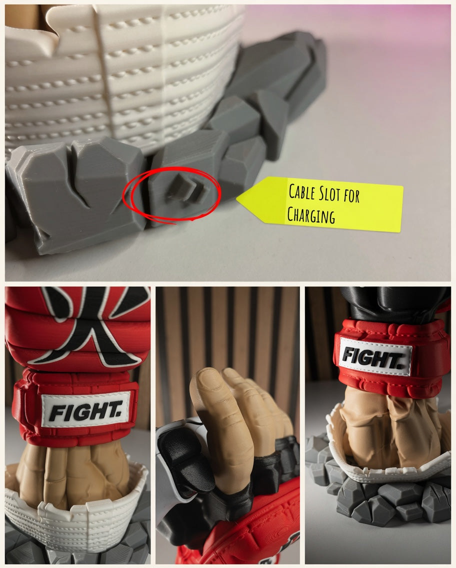 "FIGHT." Street Fighter Red Glove Hand - PS5 Controller Stand