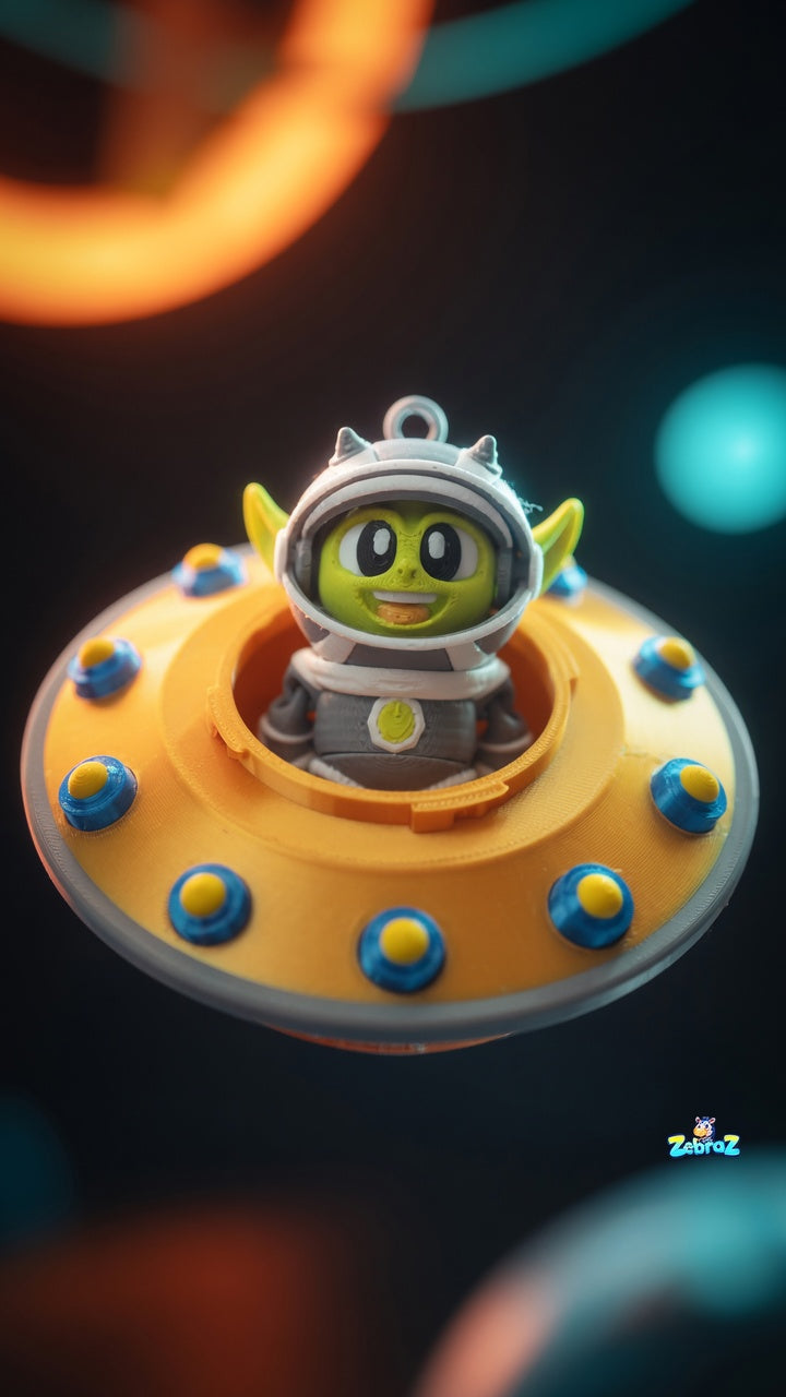 Space Adventure 3D Printed Rocket Kit with Astronauts, UFO & Aliens