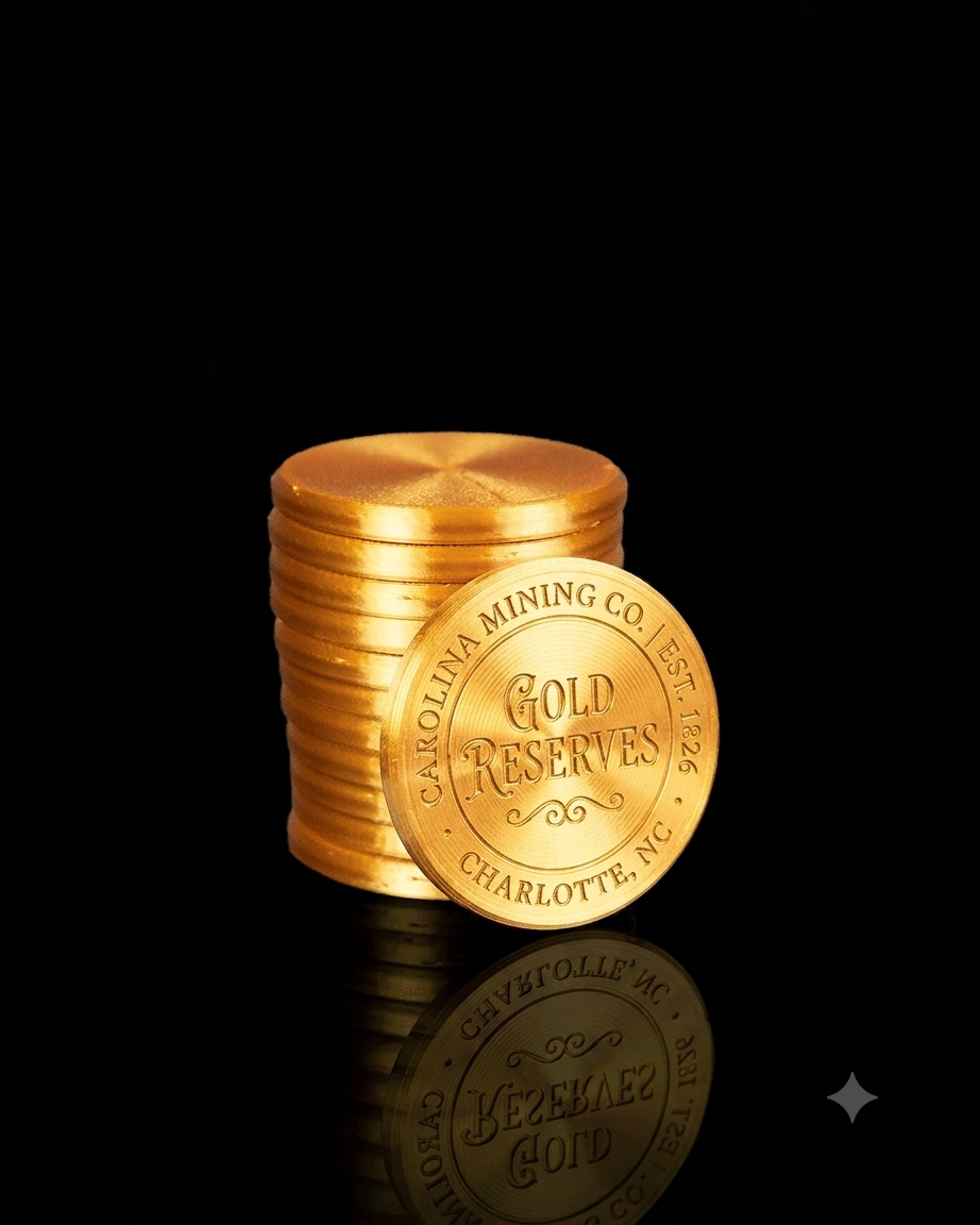 Printed Coin-Shooting Pistol – PLA Plastic Disc-Shooting Toy for Kids and Adults – Fun Accessory for Family Games (Ornate Gold Design)