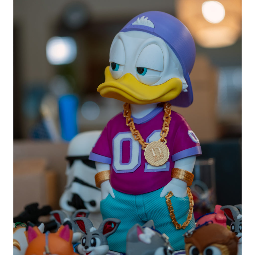 Bling Donald Duck Figure - Hip Hop Streetwear Collectible Statue 3D Printed