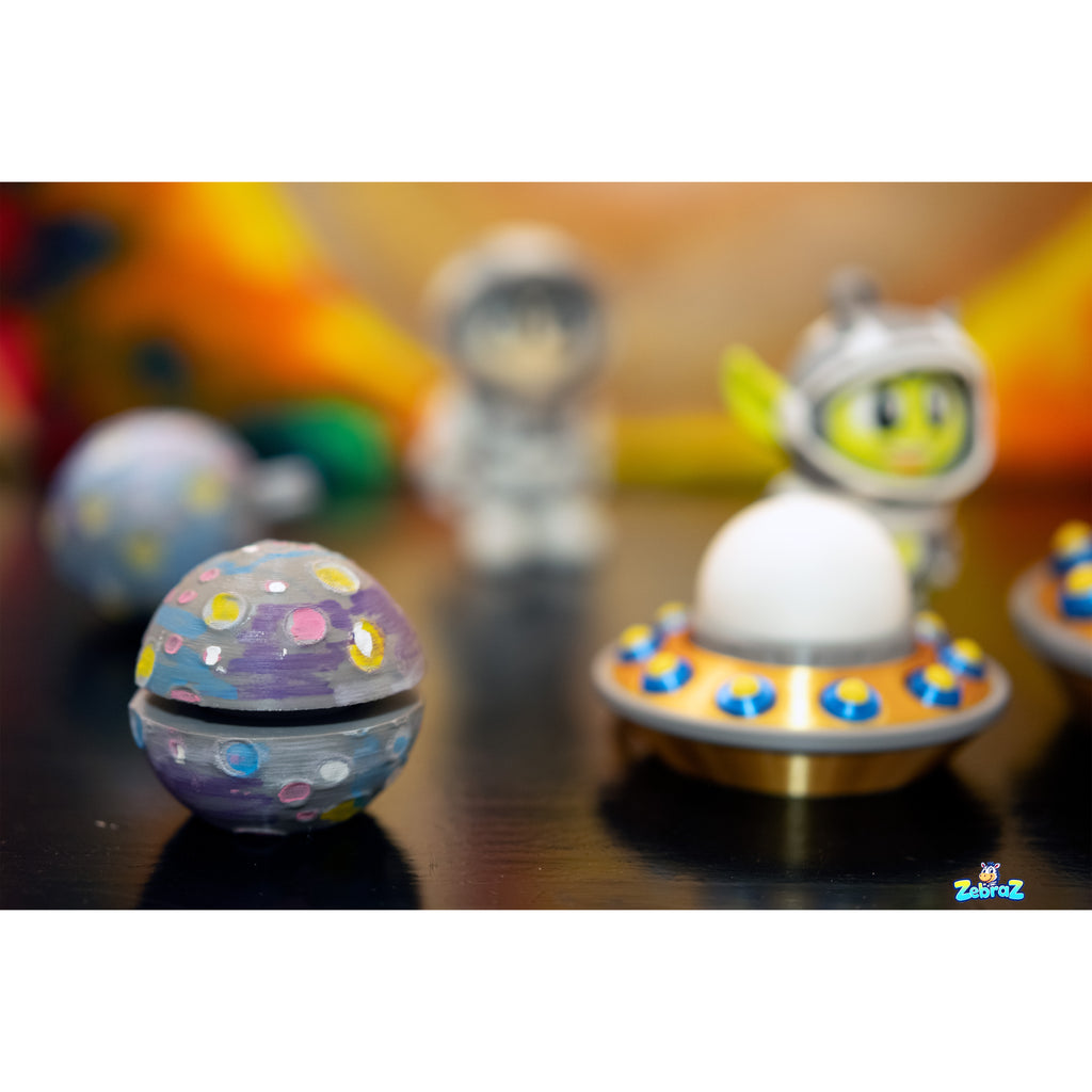 Space Adventure 3D Printed Rocket Kit with Astronauts, UFO & Aliens