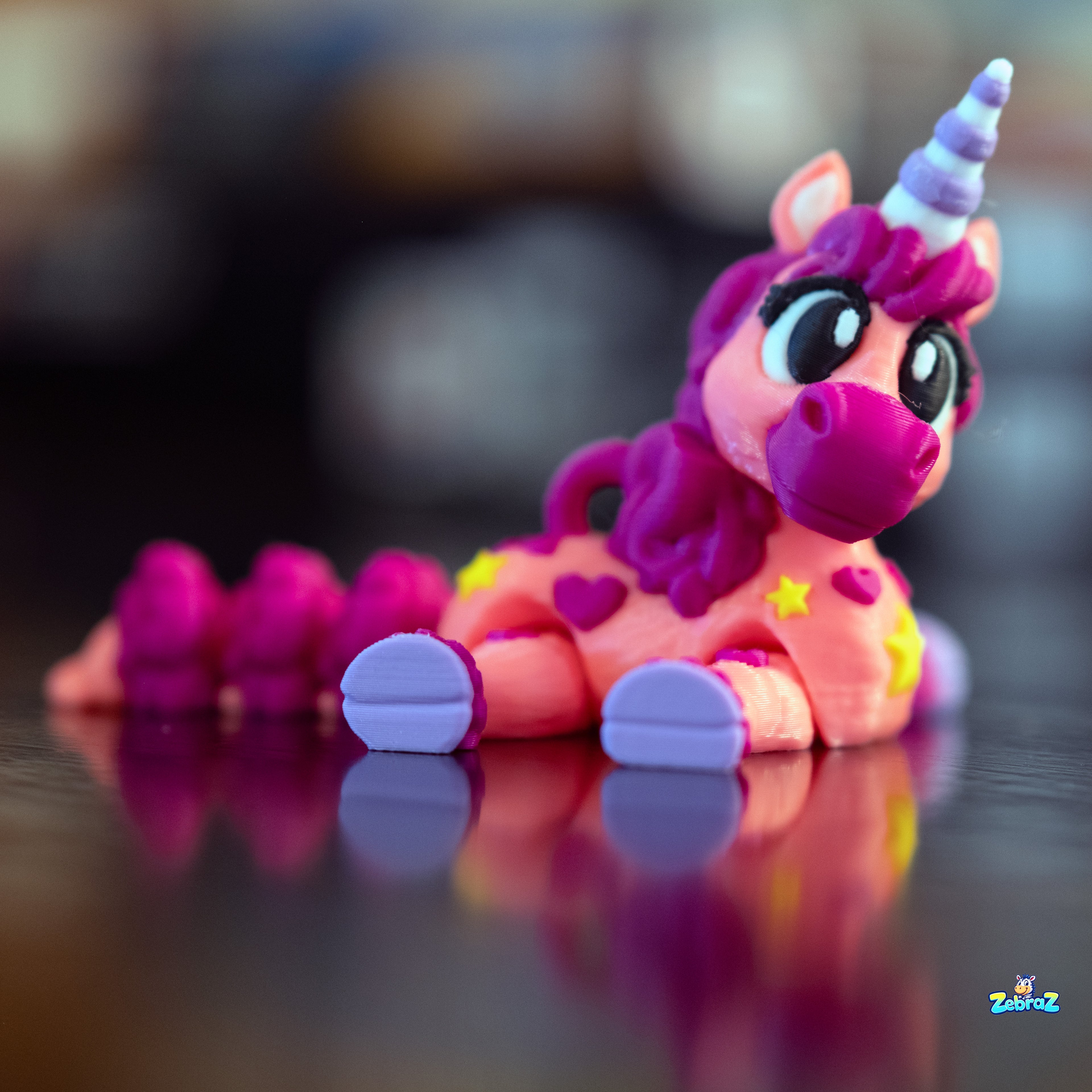 Unicorn Cupcake Surprise - 3D Printed Playset with Unicorns & Click-Click Toy