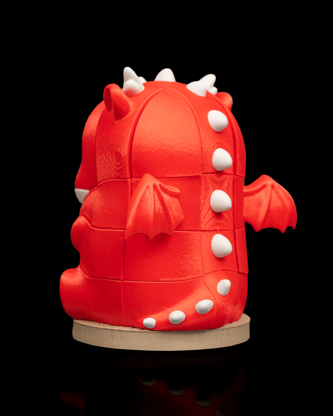 3D Printed Dragon Puzzle - Articulated Red Dragon Fidget Toy