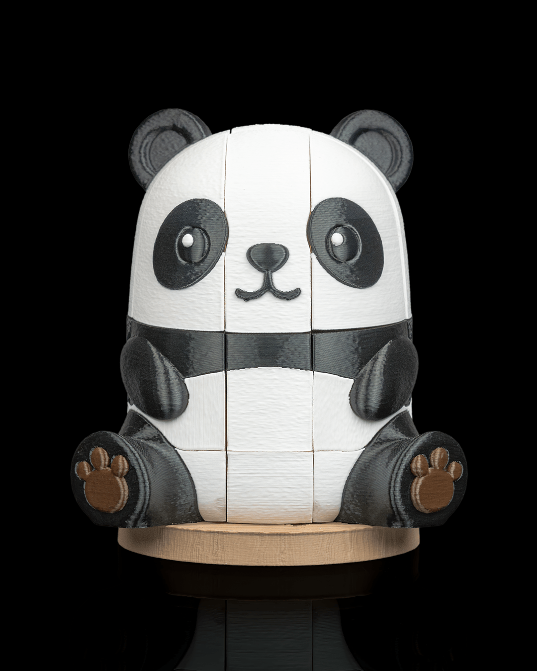 3D Printed Panda Puzzle - Cute Interlocking Panda Bear Building Toy | Articulated Puzzle in PLA