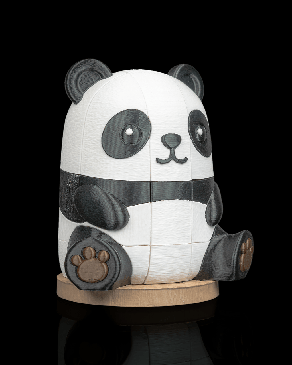 3D Printed Panda Puzzle - Cute Interlocking Panda Bear Building Toy | Articulated Puzzle in PLA