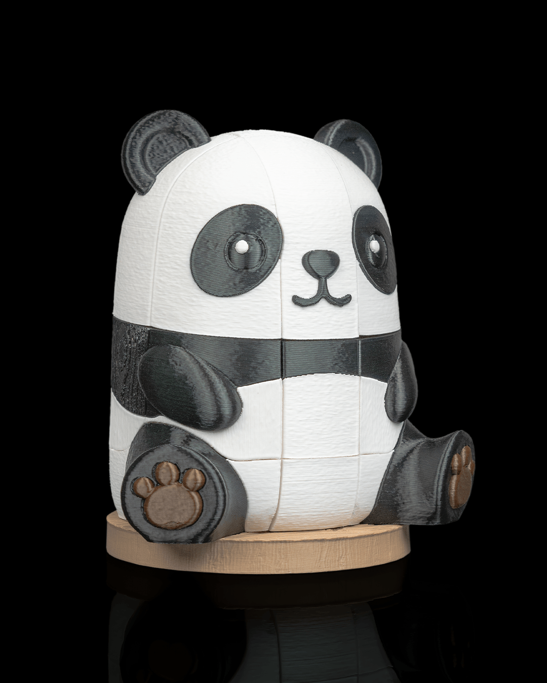 3D Printed Panda Puzzle - Cute Interlocking Panda Bear Building Toy | Articulated Puzzle in PLA