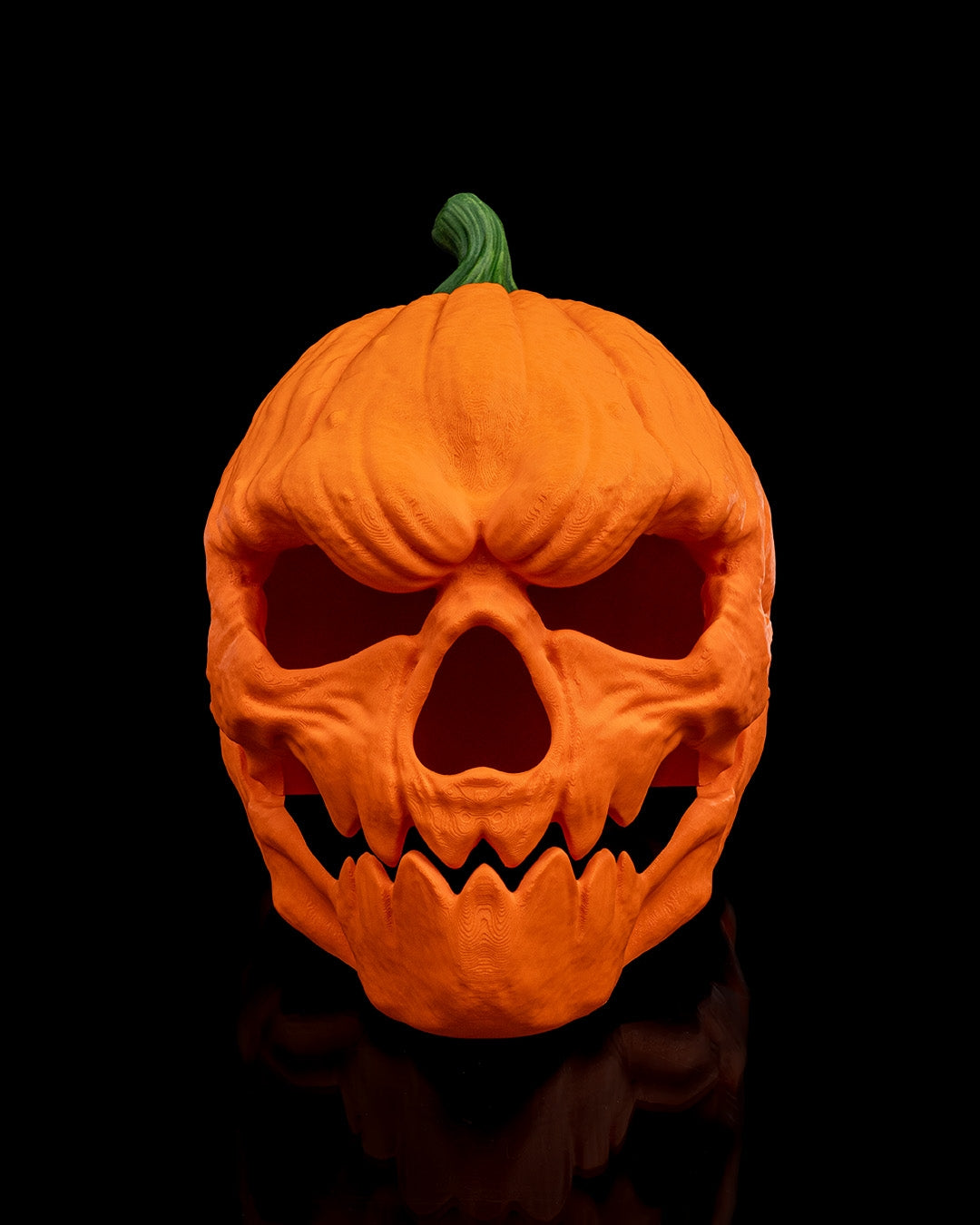 3D-Printed Pumpkin Head Halloween Mask – Available in 3 Sizes – Scary Full-Face Pumpkin Mask for Adults, Ideal for Costume Parties and Cosplay