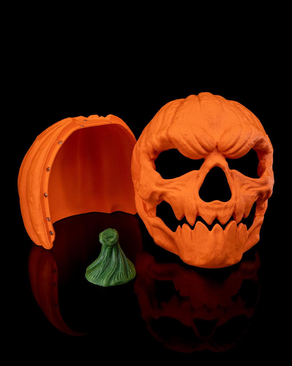 3D-Printed Pumpkin Head Halloween Mask – Available in 3 Sizes – Scary Full-Face Pumpkin Mask for Adults, Ideal for Costume Parties and Cosplay