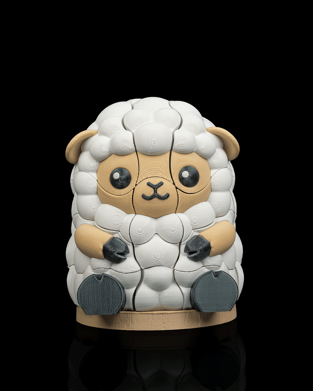 3D Printed Sheep Puzzle - Cute Interlocking Lamb Building Toy | Articulated Puzzle in PLA
