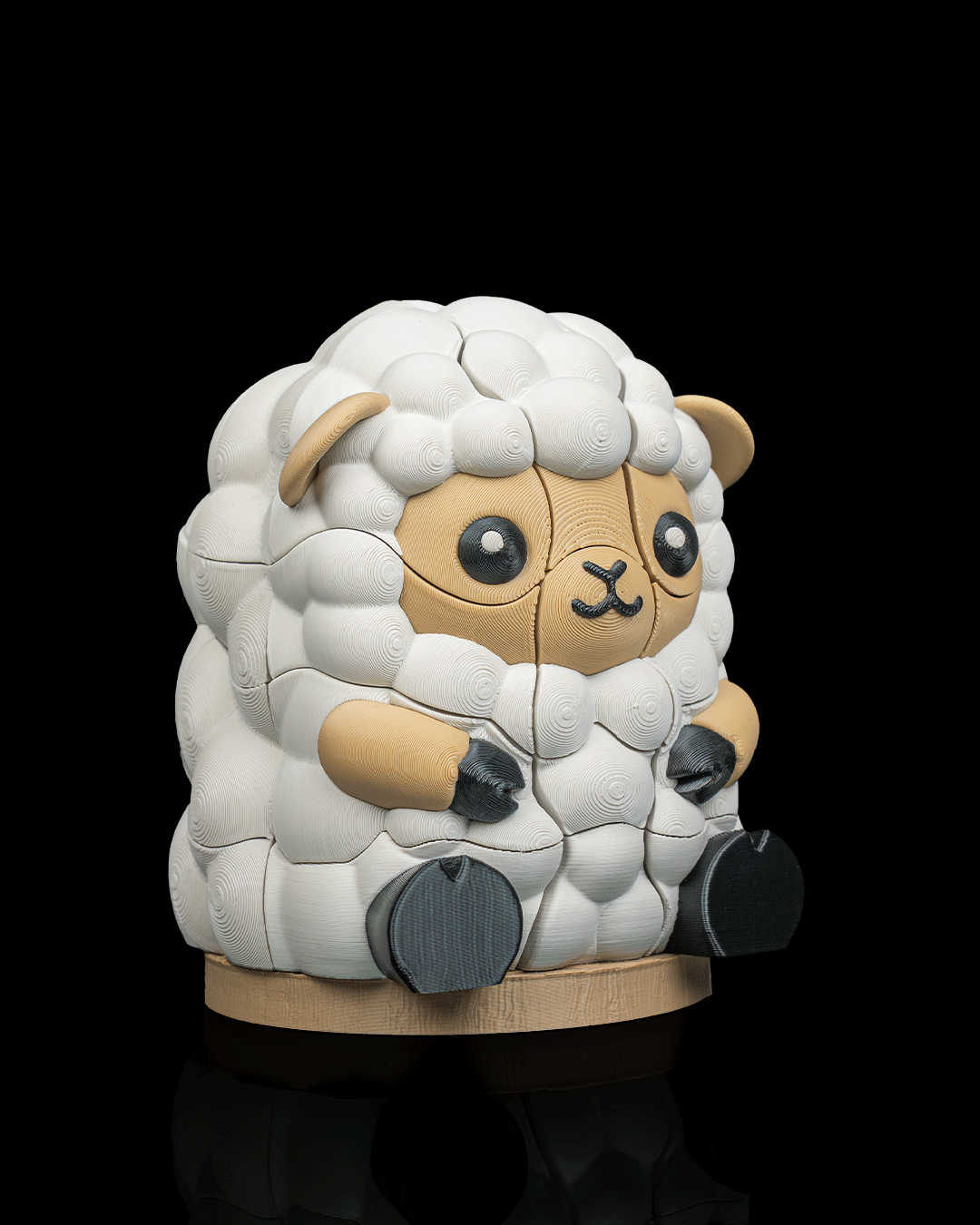 3D Printed Sheep Puzzle - Cute Interlocking Lamb Building Toy | Articulated Puzzle in PLA