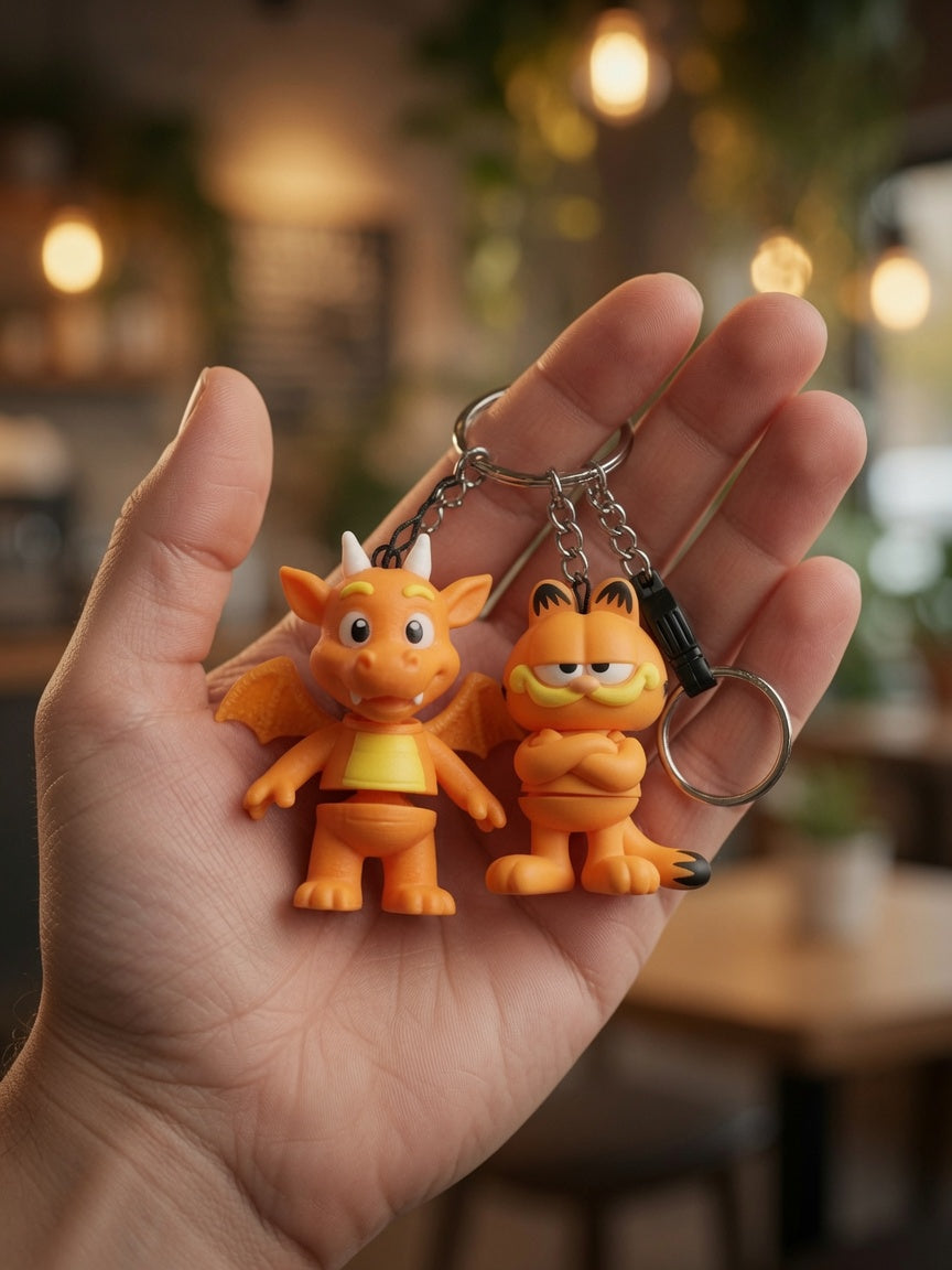 3D ZeBrazil Keychain Garfield